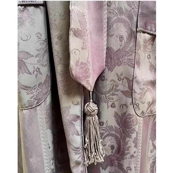 Vintage Victoria Secret Gold Label purple satin robe Valentines Day M/L - Picture 12 of 12